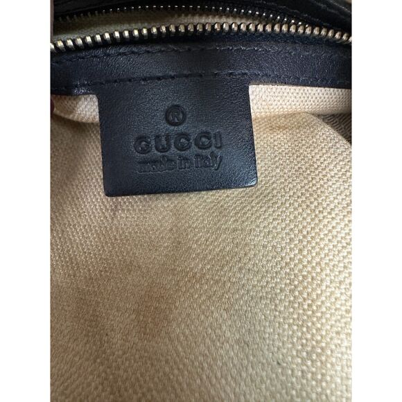 Gucci Vintage Web Boston GG Canvas Navy Red Satchel Medium - FLAWS READ - Picture 6 of 13